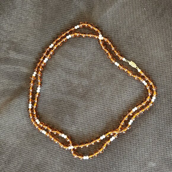 Etsy Raw Amber Beaded Necklace With Golden Hooked Clasp - Picture 8 of 16